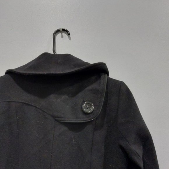 Soia & Kyo Black Belted Full Zip Wool Jacket Medium - Picture 7 of 9